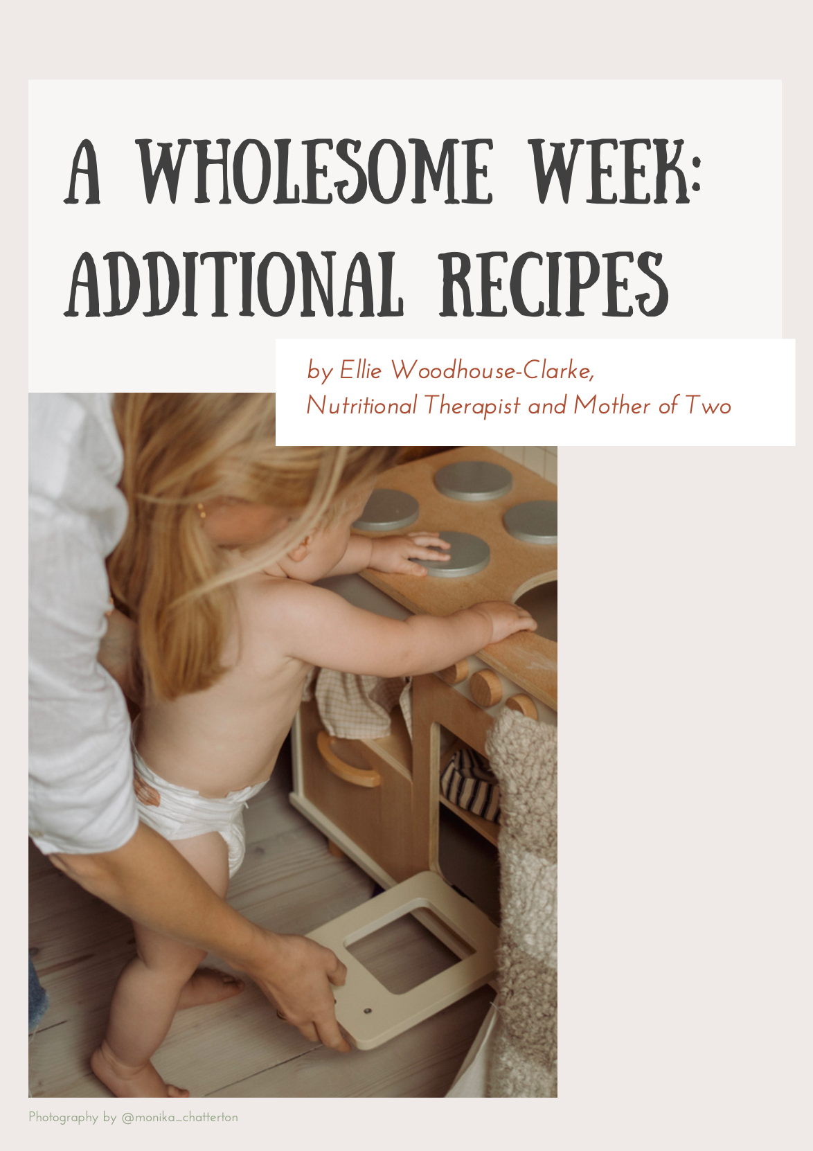 A Wholesome Week: Additional Recipes | **Free download available, see description**